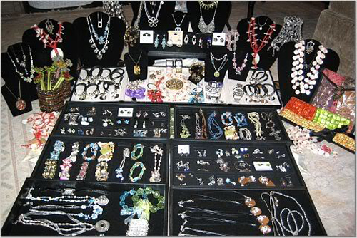 [Photo of a jewelry display]