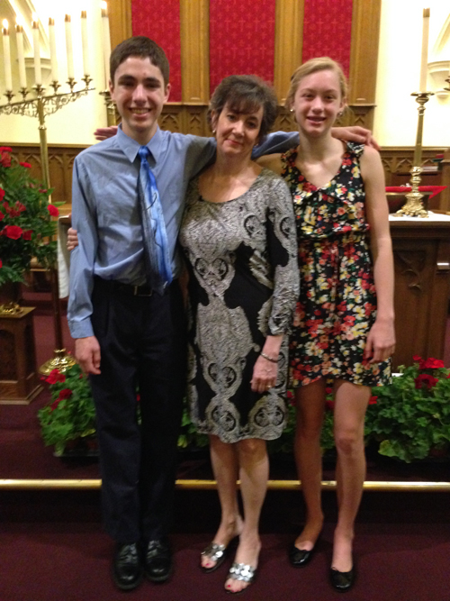 [Photo of Confirmands with Lisa Gordon]