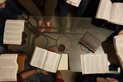 [Photo of Bible study group]