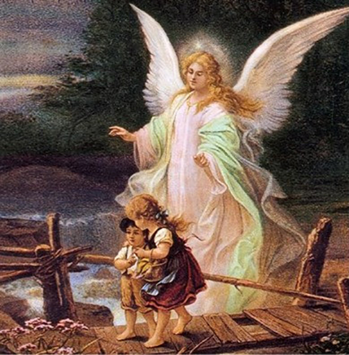 [Graphic of an angel guarding two children]