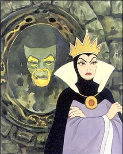 [Photo of the Evil Queen and the Mirror from Snow White]