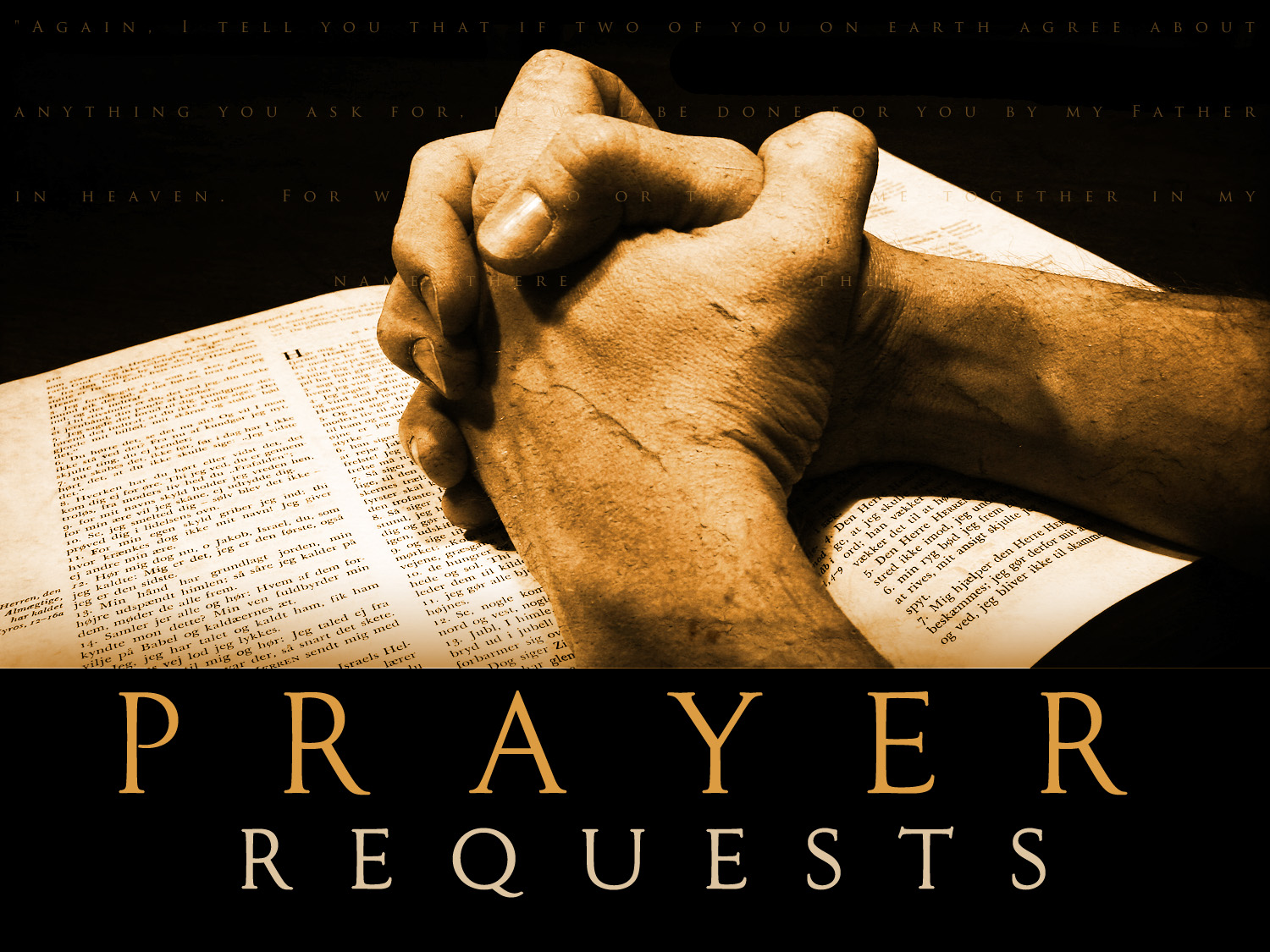 [Photo of Prayer Requests]