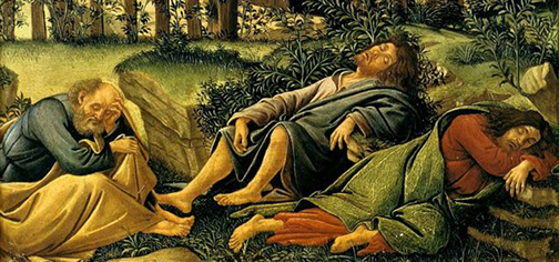 [Painting of sleeping disciples]
