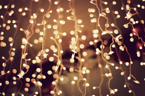 [Photo of white Christmas lights]